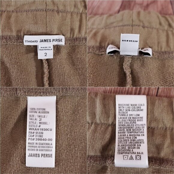 *READ* Standard James Perse Womens Hoodie Size 3 Joggers Size 2 Set Tan Comfort - Picture 11 of 12